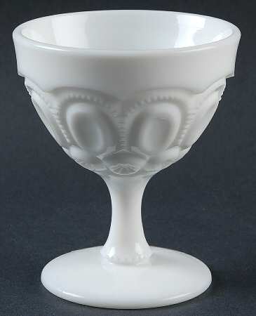 Moon and Star Milk Glass Champagne/Tall Sherbet