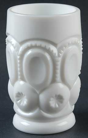 Moon and Star Milk Glass 11 Oz Flat Tumbler