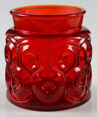 Moon and Star Red Medium Canister No Lid