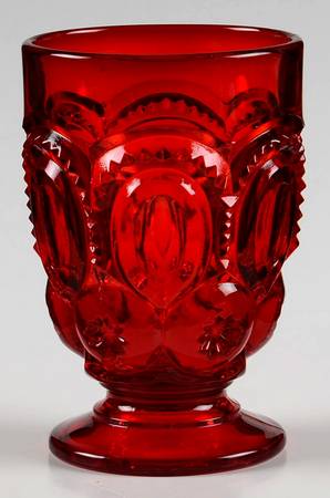 Moon and Star Red 7 Oz Footed Tumbler