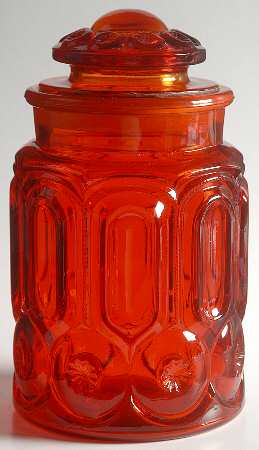 Moon and Star Red Large Canister & Lid