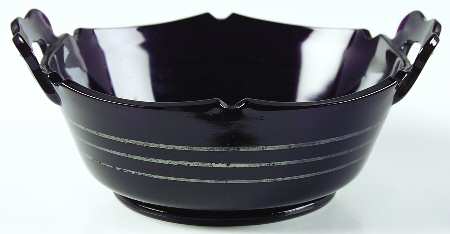 Mt. Pleasant Black (Black Amethyst) 6" Handled Bowl
