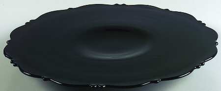 Mt. Pleasant Black (Black Amethyst) Footed Cake Plate