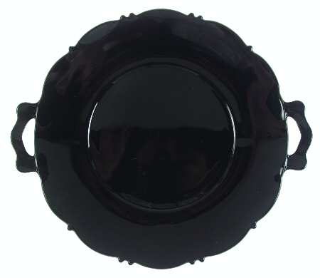 Mt. Pleasant Black (Black Amethyst) Handled Cake Plate
