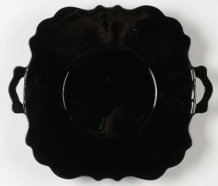 Mt. Pleasant Black (Black Amethyst) Handled Cake Plate