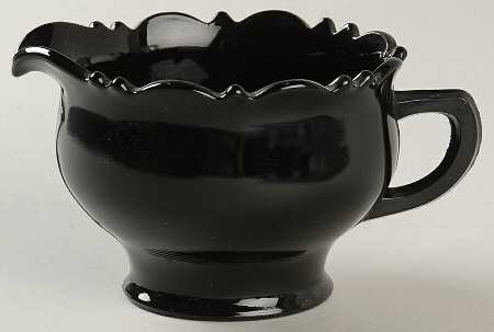 Mt. Pleasant Black (Black Amethyst) Footed Creamer