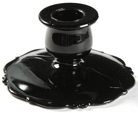 Mt. Pleasant Black (Black Amethyst) Single Light Candlestick