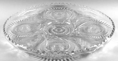 Pinwheel & Stars Punch Bowl Underplate by Smith Glass 