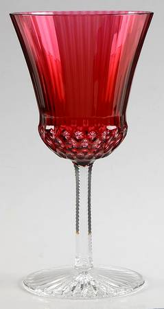Apollo Clear Red Continental Goblet