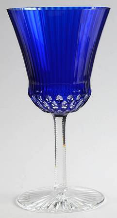 Apollo Clear Dark Blue Continental Goblet