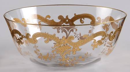 Massenet Clear (Gold Encrusted) Finger Bowl