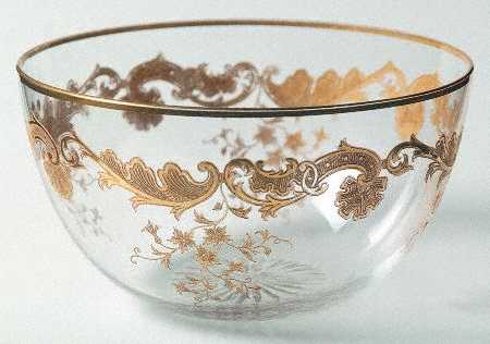 Massenet Clear (Gold Encrusted) Finger Bowl