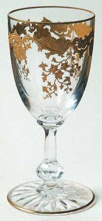 Massenet Clear (Gold Encrusted) Burgundy Wine