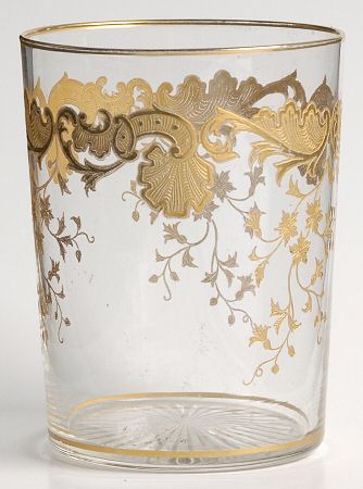 Massenet Clear (Gold Encrusted) Double Old Fashioned