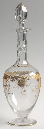 Massenet Clear (Gold Encrusted) Cordial Decanter & Stopper