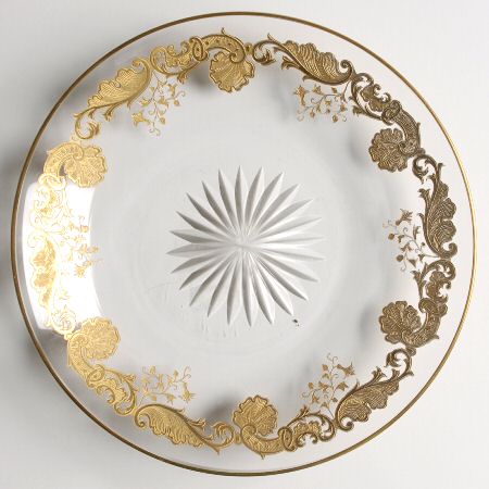Massenet Clear (Gold Encrusted) Ice Plate