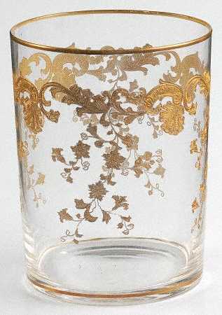 Massenet Clear (Gold Encrusted) Double Old Fashioned