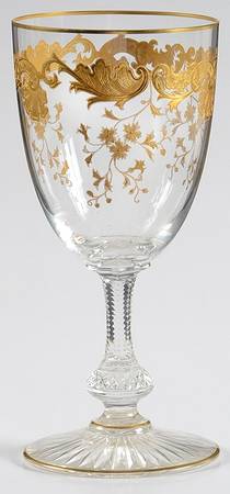 Massenet Clear (Gold Encrusted) Water Goblet