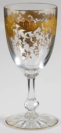 Massenet Clear (Gold Encrusted) Continental Goblet