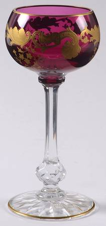Massenet Clear (Gold Encrusted) Red Hock Wine