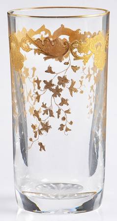 Massenet Clear (Gold Encrusted) 10 Oz Flat Tumbler