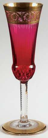 Thistle Red Fluted Champagne