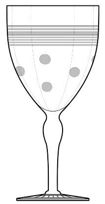 Cut 3001 (Pressed Foot, Bulbous Stem) by Standard Glass