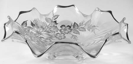Springtime 12" Round Crimped Bowl by Silver City