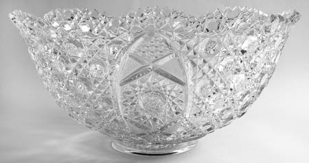 Daisy and Button Clear (Punch Set) Flared Punch Bowl