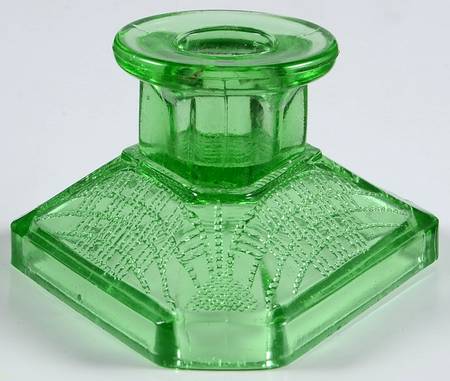 Romanesque Green 2" Single Light Candlestick