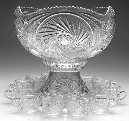 Aztec (14 Piece) Punch Set (Bowl ,Stand &12 Cups)