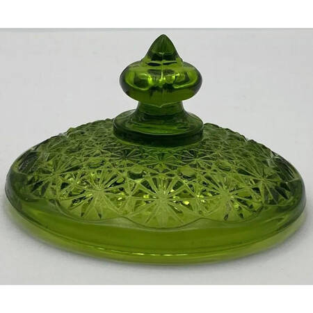 Daisy and Button Green Lid for Candy Dish