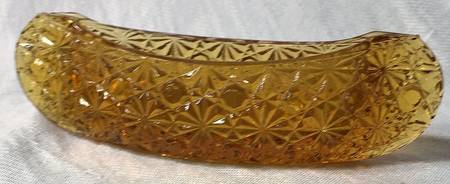 Daisy and Button Amber Small Canoe Shape Bowl