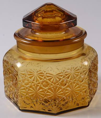 Daisy and Button Amber Small Canister & Lid