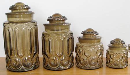 Moon and Star Brown Large Canister & Lid