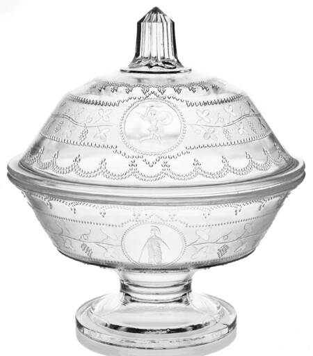 Minerva 8" Width Low Covered Compote