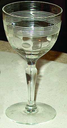 Cut 3001 (Plain Foot, Bulbous Stem) by Standard Glass