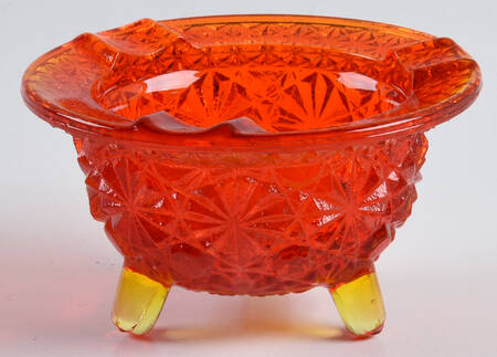 Daisy and Button Amberina Ashtray