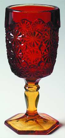 Daisy and Button Amberina by Smith Glass 
