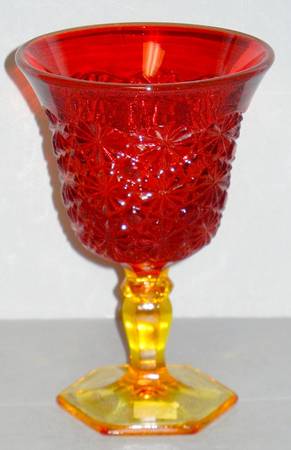 Daisy and Button Amberina Candy Dish No Lid