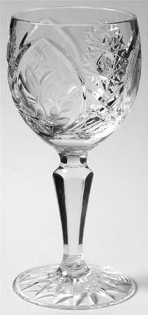Country Rose Wine Glass