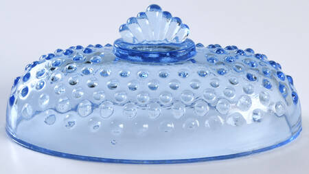 Hobnail Ice Blue Lid for 1/4 Pound Butter