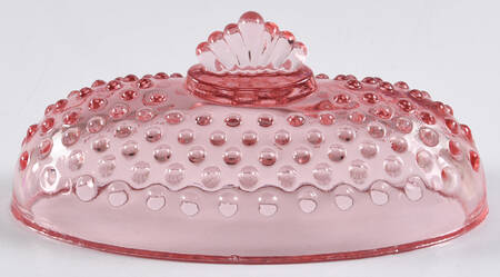 Hobnail Pink Lid for 1/4 Pound Butter
