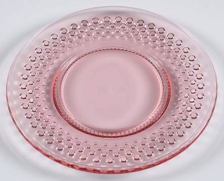 Hobnail Pink Salad Plate