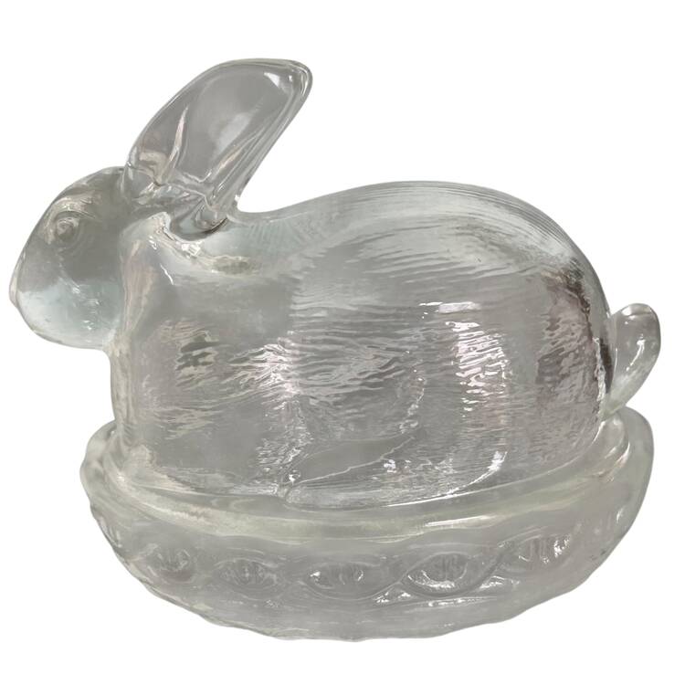 Animals & Figurines Bunnie W/Lid-Clear