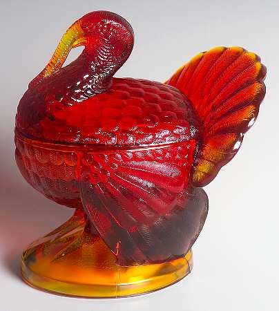 Animals & Figurines #207 2 Piece Turkey (Lid and Base)