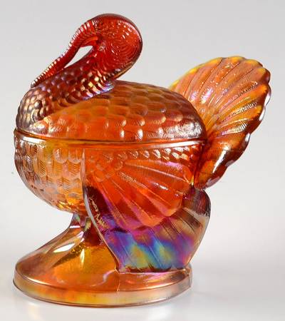 Animals & Figurines #207 2 Piece Turkey (Lid and Base)