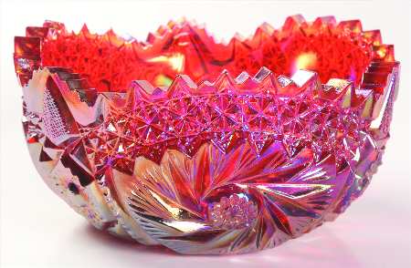 Comet in the Stars Ruby Carnival by Smith Glass 