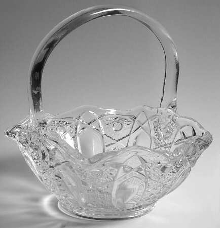 Quintec Clear 8" Handled Crimped Basket