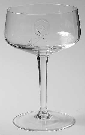 Bridal Rose Champagne/Tall Sherbet by Society Crystal